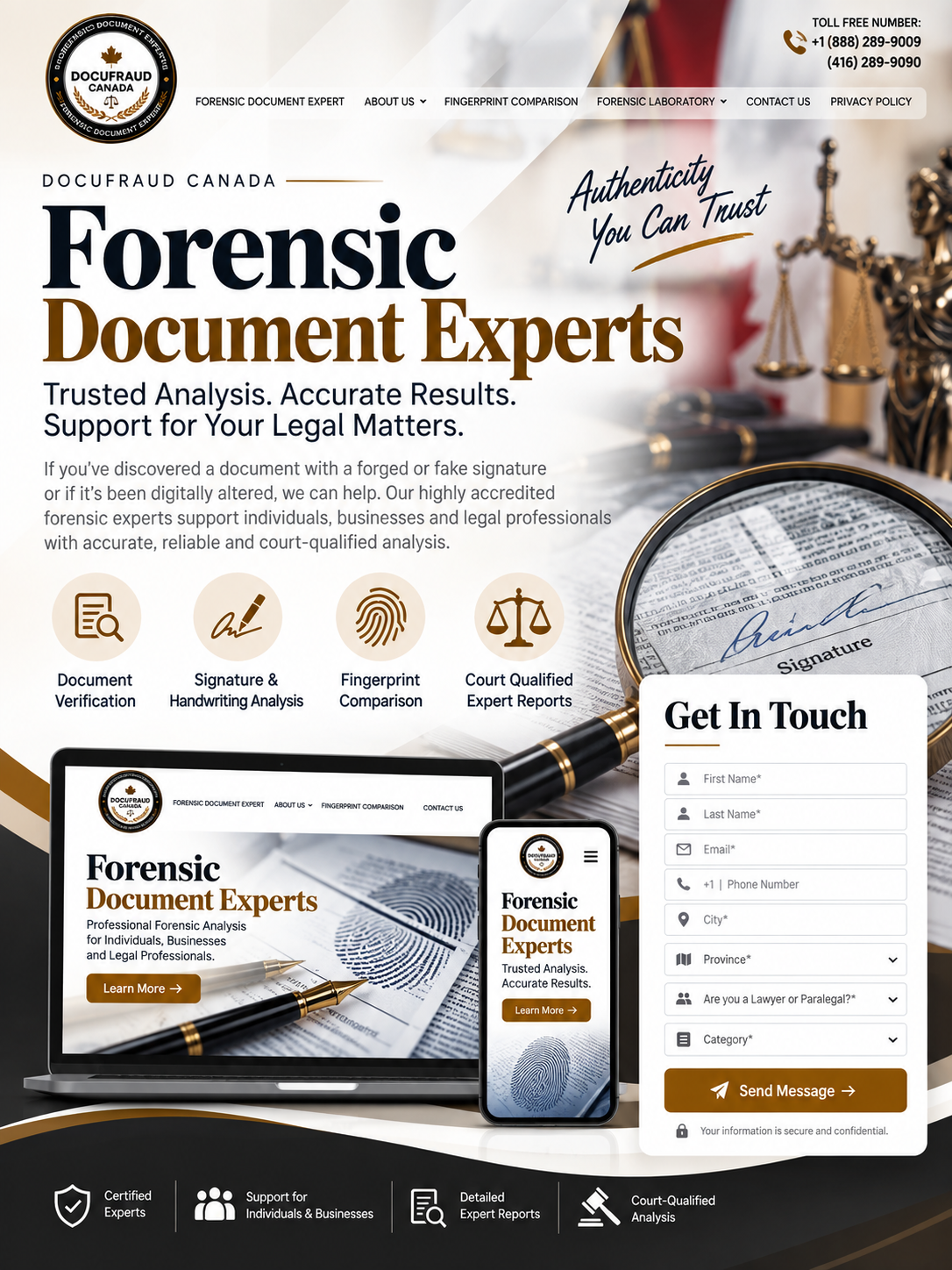 DocuFraud Canada forensic services portal