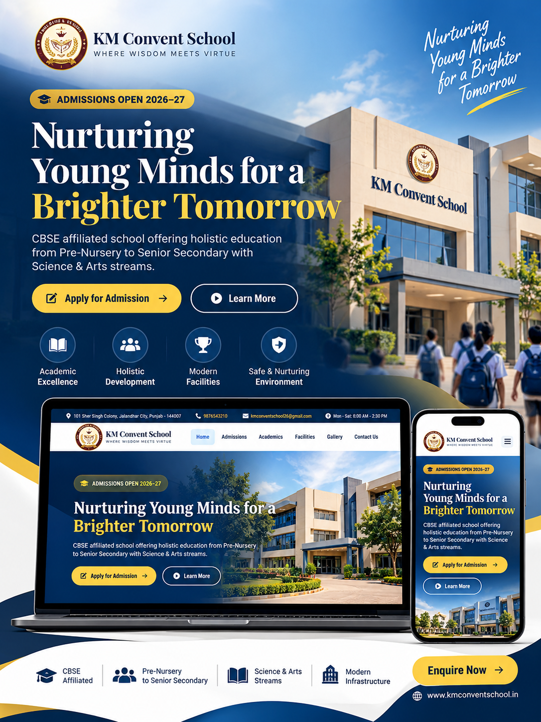KM Convent School official portal